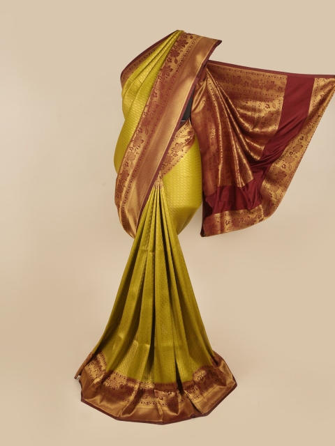 

Pothys Olive Green & Maroon Zari Art Silk Saree