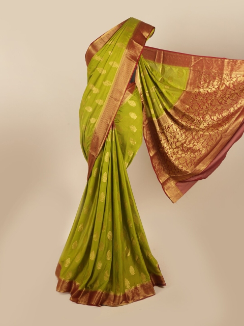 

Pothys Green & Maroon Woven Design Zari Art Silk Saree