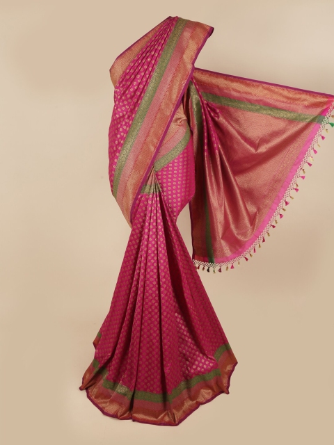 

Pothys Magenta & Red Woven Design Zari Art Silk Saree