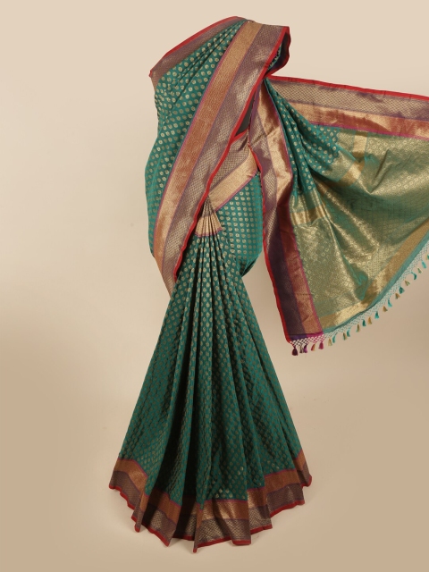 

Pothys Green & Red Woven Design Zari Art Silk Saree
