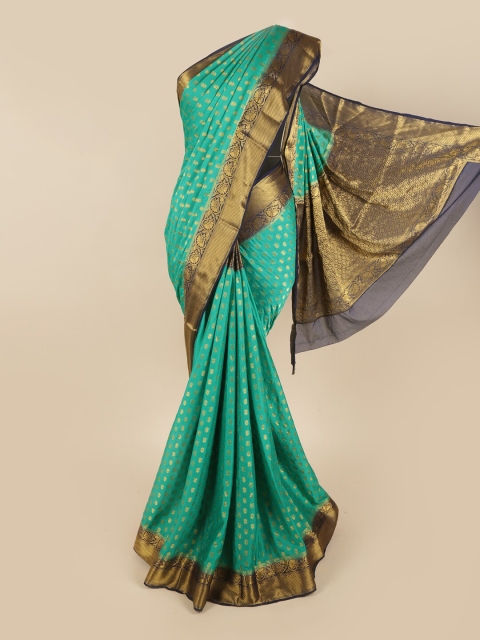 

Pothys Green & Navy Blue Woven Design Zari Art Silk Saree