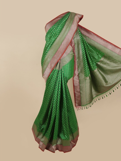 

Pothys Green & Red Woven Design Zari Art Silk Saree