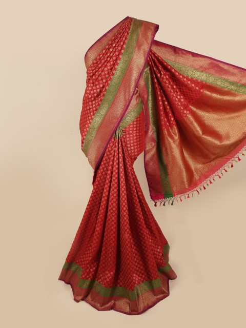 

Pothys Maroon & Green Woven Design Zari Art Silk Saree