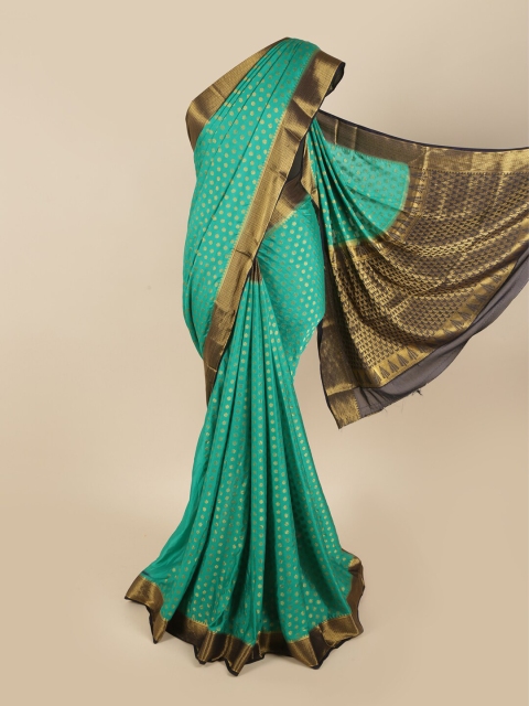 

Pothys Green & Blue Woven Design Zari Art Silk Saree
