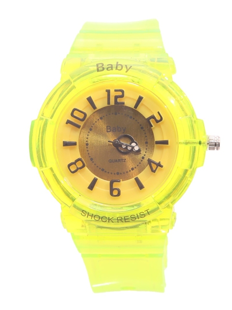 

Spiky Kids Yellow Printed Dial & Yellow Straps Analogue Multi Function Watch Babynu_Yellow