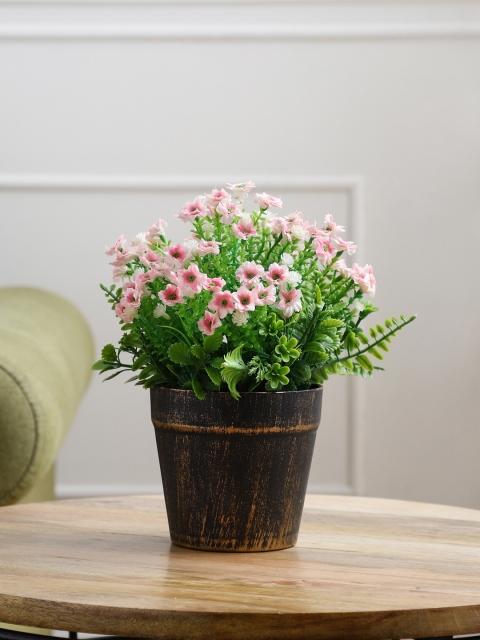 

FOLIYAJ Pink & Green Artificial Plant With Pot
