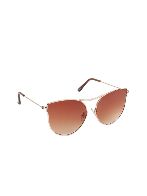 

FROGGY Unisex Kids Brown Lens & Rose Gold-Toned Aviator Sunglasses with UV Protected Lens