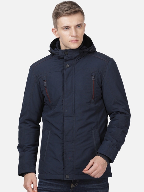 

t-base Men Navy Blue Lightweight Hooded Parka Jacket