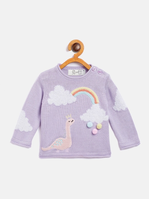 

JWAAQ Girls Lavender & White Winter Pullover