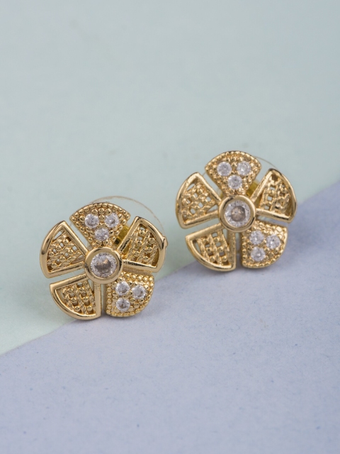 

Alankruthi Gold-Toned Circular Studs Earrings