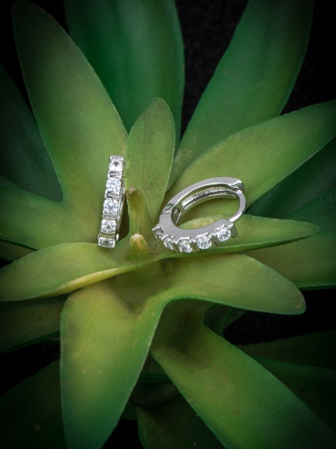 

Alankruthi Silver-Toned Circular Hoop Earrings