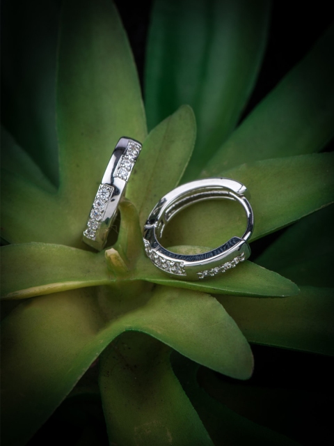 

Alankruthi Silver-Toned Circular Studs Earrings