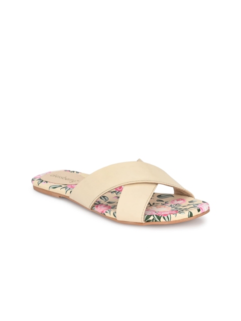 

DressBerry Women Off White Printed Open Toe Flats