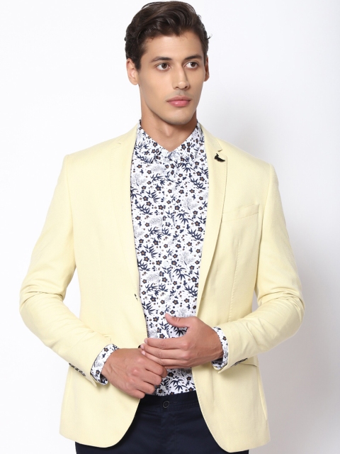 

Blackberrys Men Slim Fit Blazer, Yellow