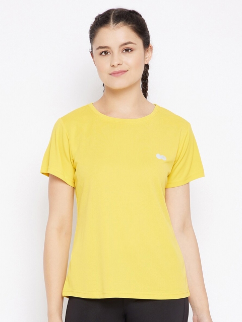 

Clovia Women Yellow Solid T-shirt
