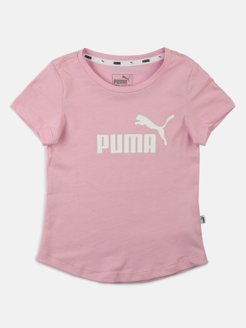 

Puma Girls Pale Pink Solid Essentials T-Shirt