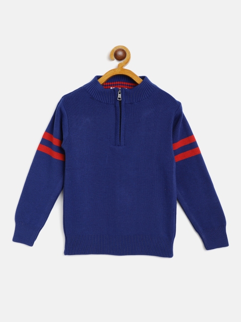 

GAME BEGINS Boys Navy Blue Solid Pullover