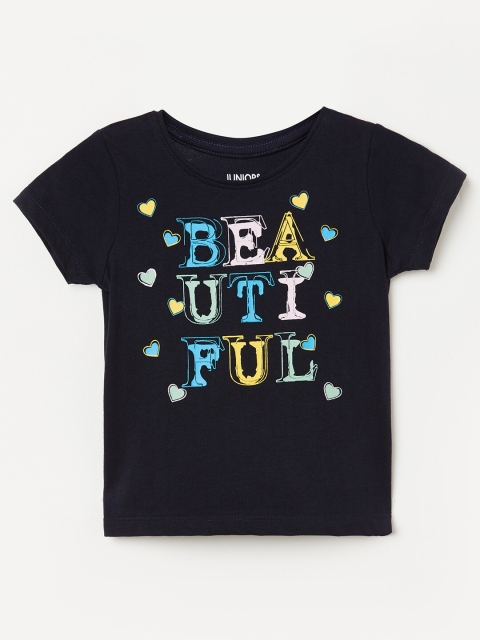 

Juniors by Lifestyle Girls Navy Blue Regular Top