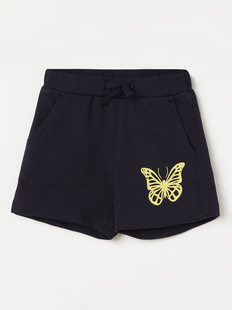 

Juniors by Lifestyle Girls Black Printed Regular Shorts