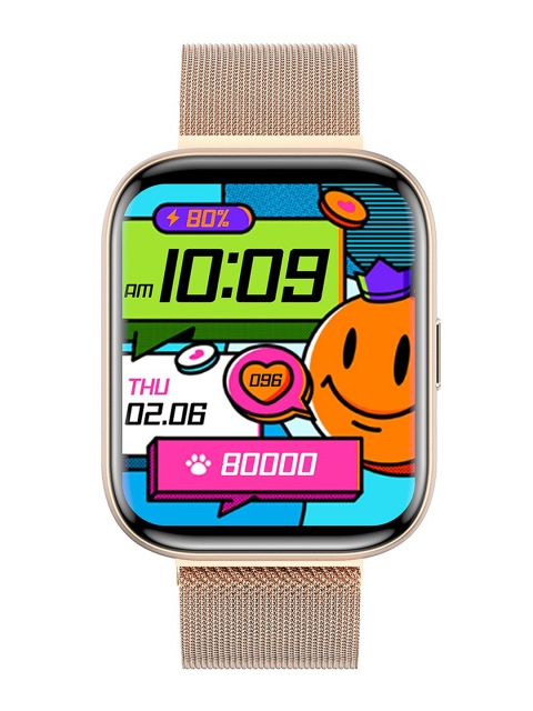 

LOIS CARON Rose Gold-Toned Solid Smart Watch SW-002