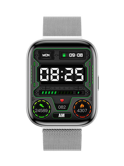 

LOIS CARON Unisex Silver-Toned Smart Watch SW-003