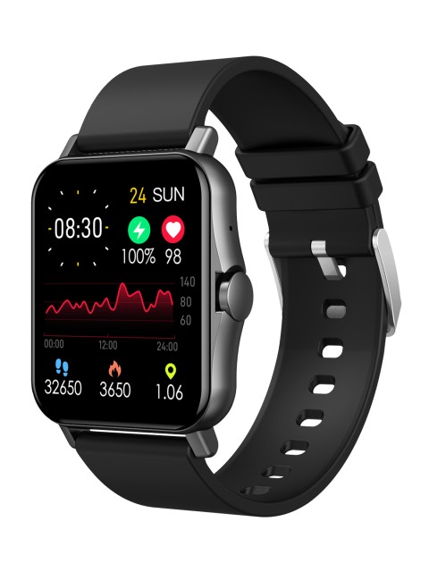 

LOIS CARON Unisex Black SW-011 Technoz Pro With Calling Smartwatch