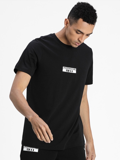 

PUMA Motorsport Men Black Porsche Legacy Base Logo Printed T-shirt
