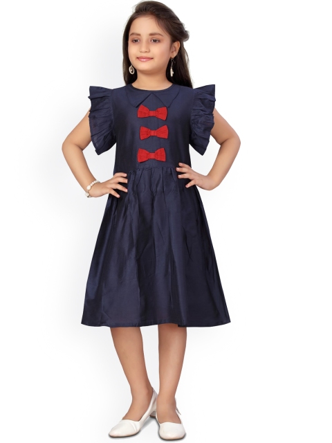 

Aarika Girls Navy Blue & Red Dress