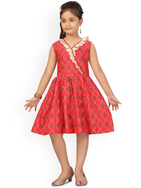 

Aarika Girls Red Printed Dress