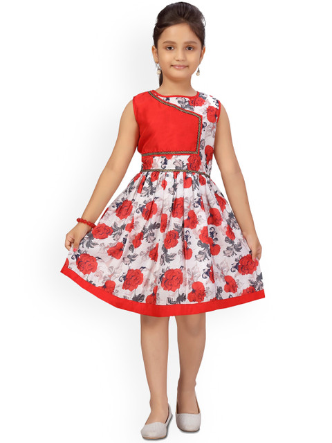 

Aarika Red & White Floral Dress