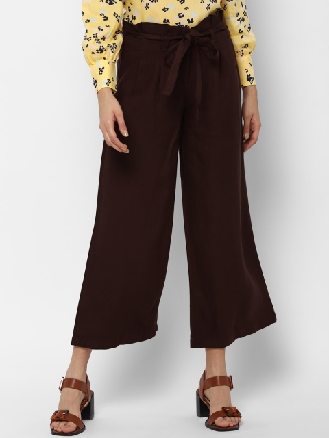 

Allen Solly Woman Women Maroon Pleated Culottes Trousers