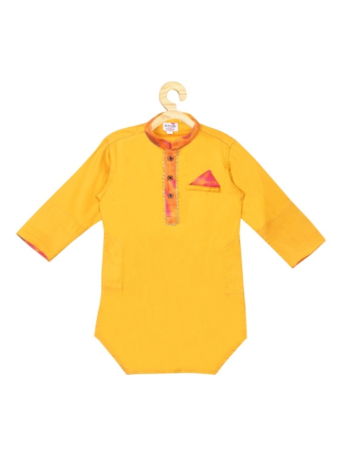 

Kinder Kids Boys Yellow Pastels Kurta