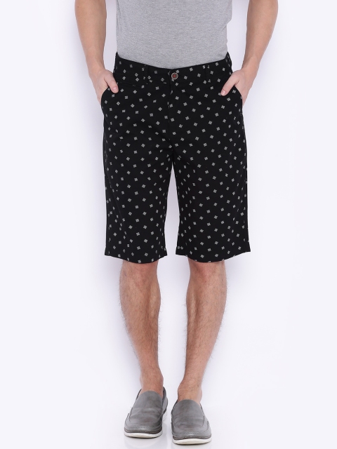 

Nature Casuals Men Black Printed Chino Shorts