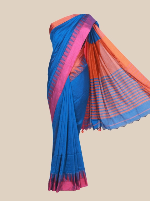 

The Chennai Silks Blue & Pink Pure Cotton Saree