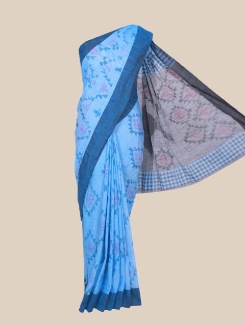 

The Chennai Silks Blue & Pink Pure Cotton Saree