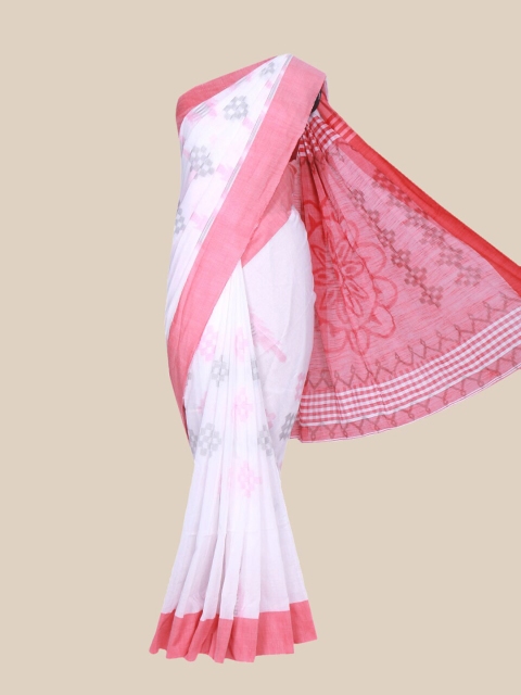 

The Chennai Silks Off White & Red Woven Design Pure Cotton Saree