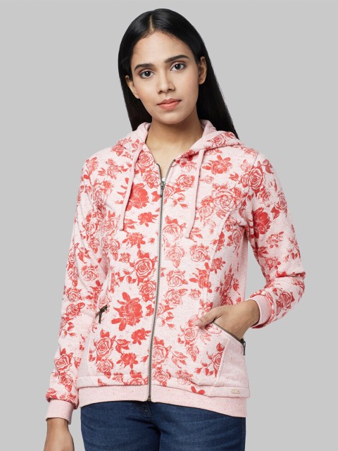 

Park Avenue Woman Women Pink Floral Printed Pockets T-shirt