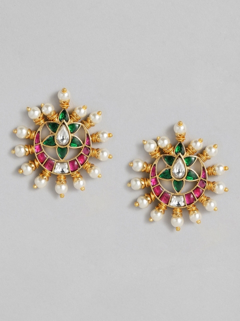 

AccessHer Gold-Plated Multicoloured Floral Stud Earrings, Multi