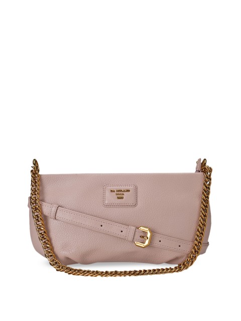 

Da Milano Pink Leather Structured Sling Bag