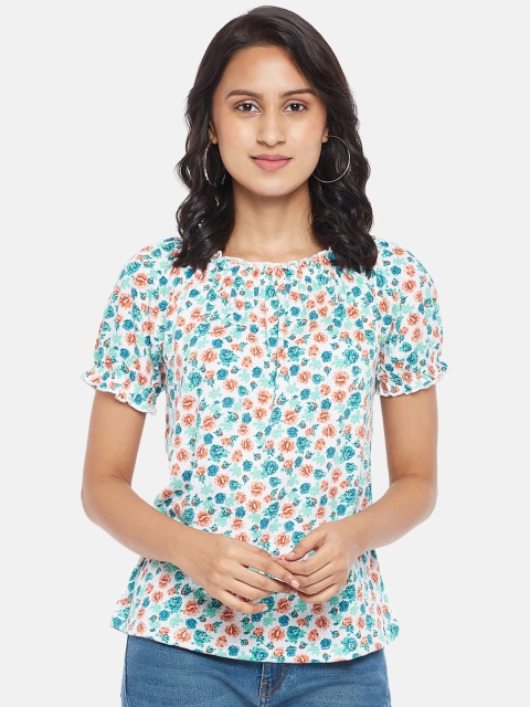 

Honey by Pantaloons White Floral Regular Top