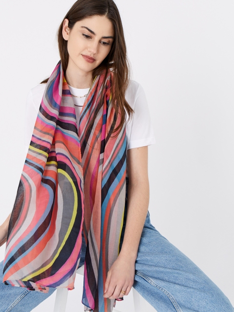 

Accessorize Women Multicoloured Striped Scarf, Multi
