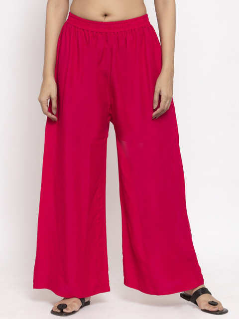 

NEUDIS Women Magenta Ethnic Palazzos