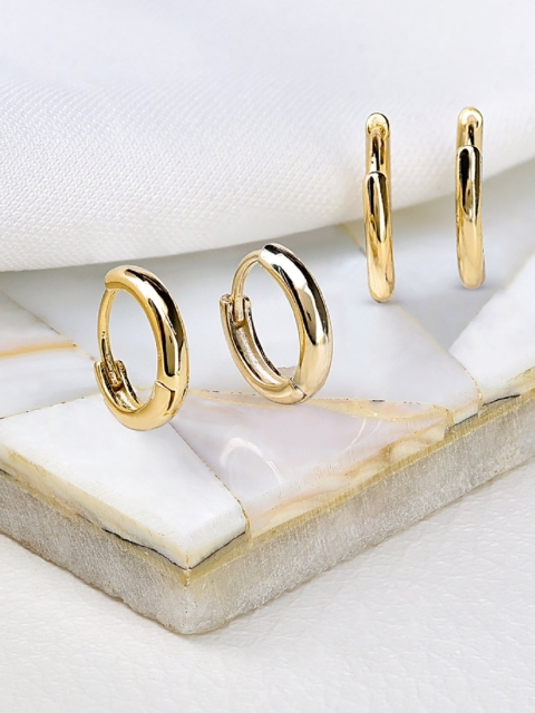 

Accessorize Gold-Plated Set Of 2 Circular Hoop Earrings