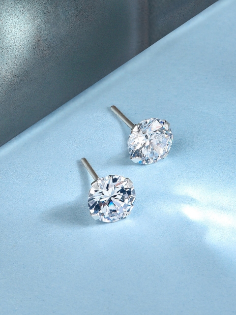 

Accessorize Silver-Toned Geometric Studs Earrings