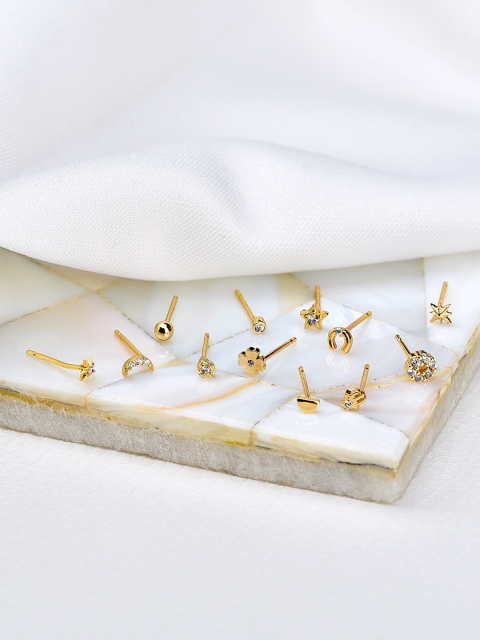 

Accessorize Gold-Toned Star Shaped Studs Earrings Set of 6