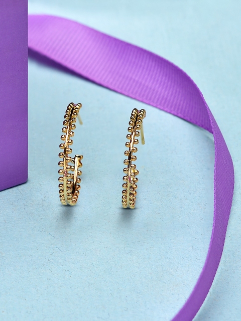 

Accessorize Gold-Toned Circular Half Hoop Earrings
