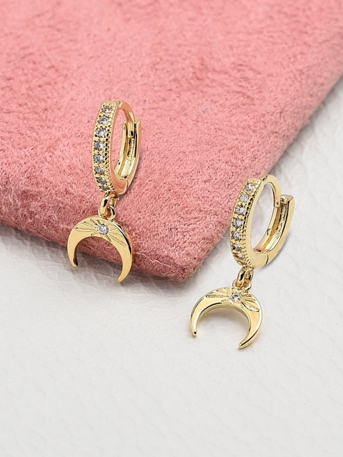 

Accessorize Gold-Toned Crescent Shaped Studs Earrings