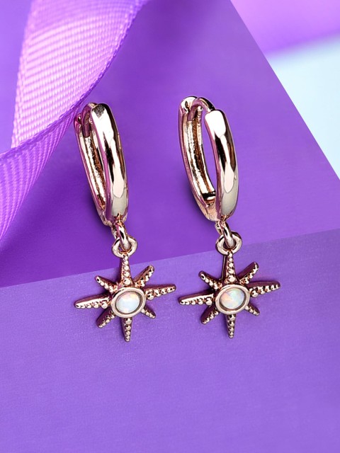 

Accessorize Rose Gold Toned and Plated Quirky Drop Earrings