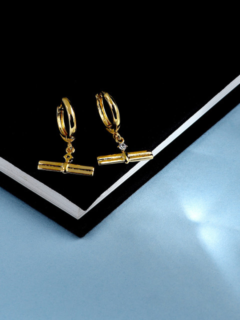 

Accessorize Women Gold-Toned Geometric Drop Earrings