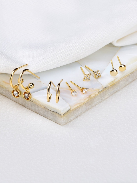 

Accessorize Gold-Toned Geometric Studs Earrings